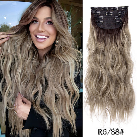 4Pcs/Set 20Inch Synthetic Hair Clip