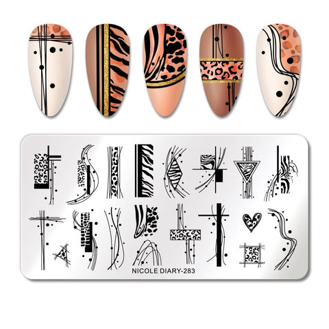 New Flower Stripe Design Stamping Plates