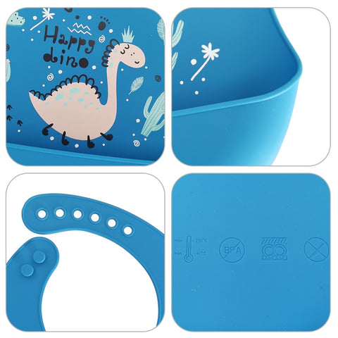 Printed Soft Baby Silicone Bibs
