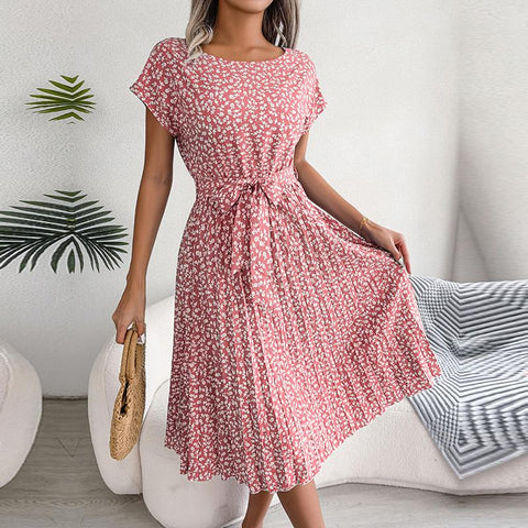 Summer Short Sleeve High Waist Chic Dress