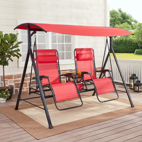 Mainstays Zero-Gravity Steel Porch Swing,