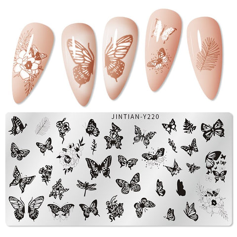 New Square Round Nail Stamping Plates