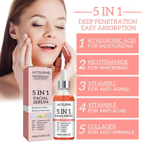 5 In 1 Moisturizing Whitening Anti Wrinkle Skin Care