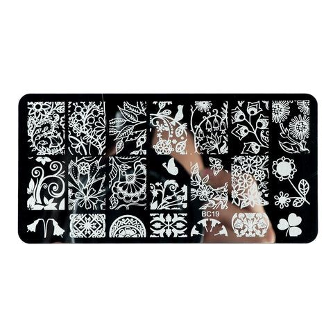 New Nail Stamping Lace Petals