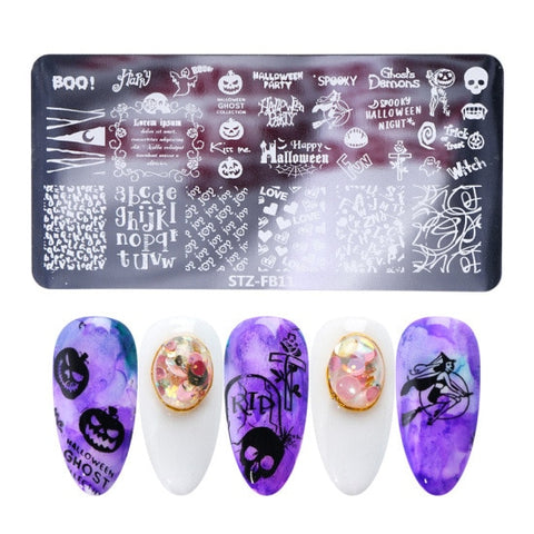 New Nail Stamping Lace Petals