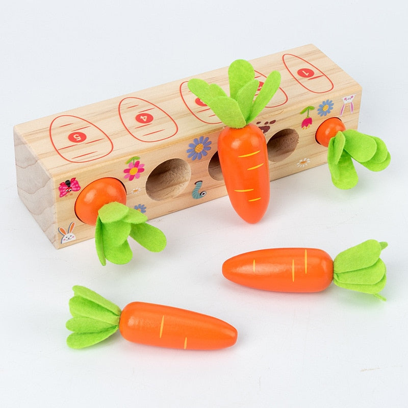 Montessori Pull Carrot Set Wooden Toy