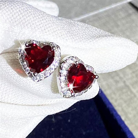 Heart Rings for Women Silver Color Wedding Engagement Bridal Jewelry Cubic Zirconia Stone