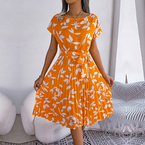 Summer Short Sleeve High Waist Chic Dress