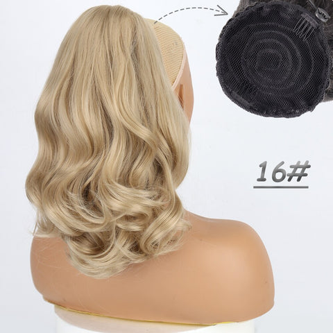 2 Plastic Comb Drawstring Ponytail Hair Extension