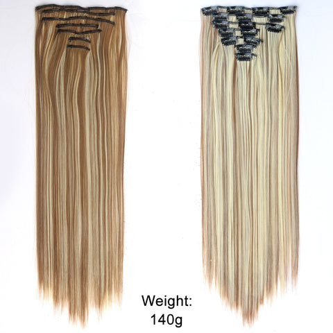 New Long Straight Clip In Hairpiece Hair Extensions