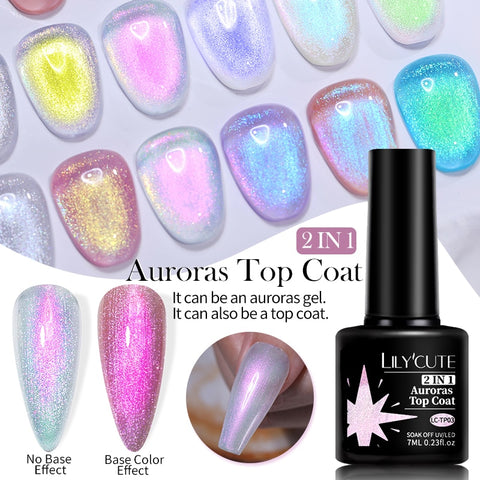 7ML Aurora Top Coat Sparking Aurora Gel Nail Polish