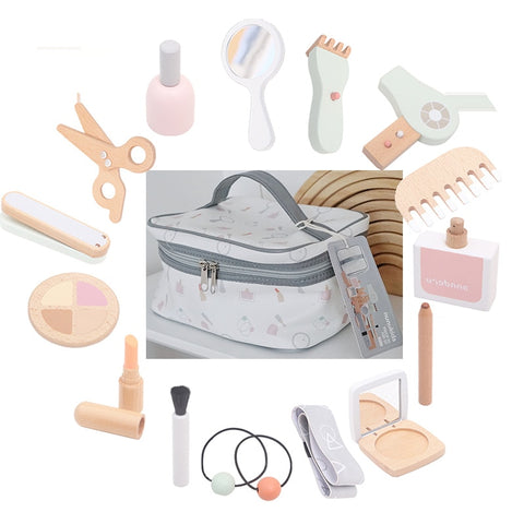 NEW Children Wooden Simulation Makeup Toy Set