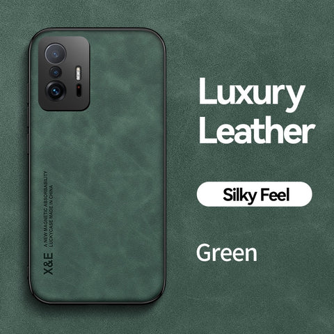 New Magnetic Sheepskin Leather Case