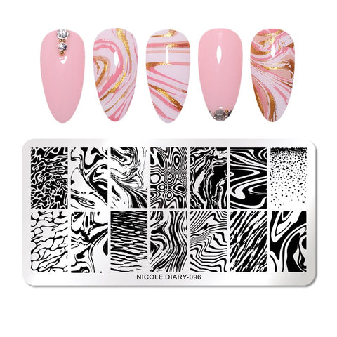 New Flower Stripe Design Stamping Plates