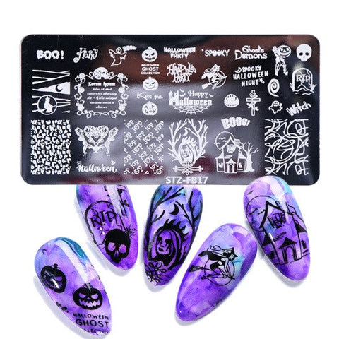 New Nail Stamping Lace Petals