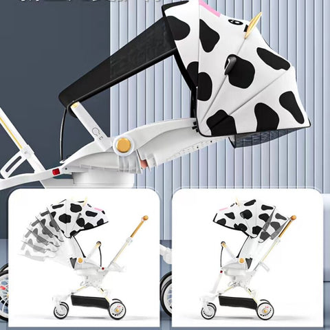 High view lightweight baby stroller