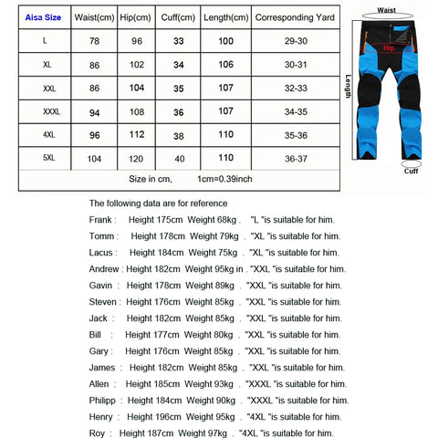 Men Hiking Camping Pants Wear-Resistant Quick Dry Anti-UV Pant Waterproof Elastic Trousers