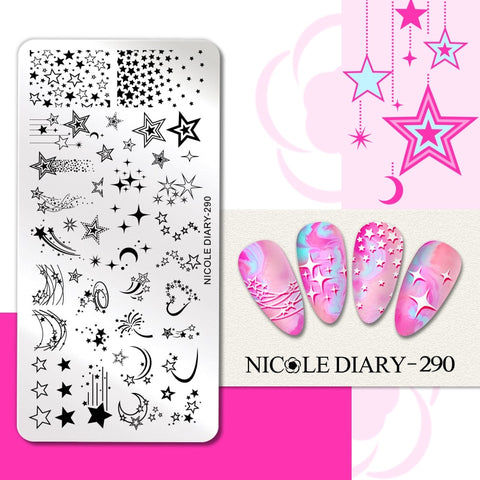 New Stainless Steel Loving Heart Nail Stamp Stencil