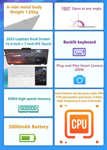 New Arrivals Dual Screen Laptop