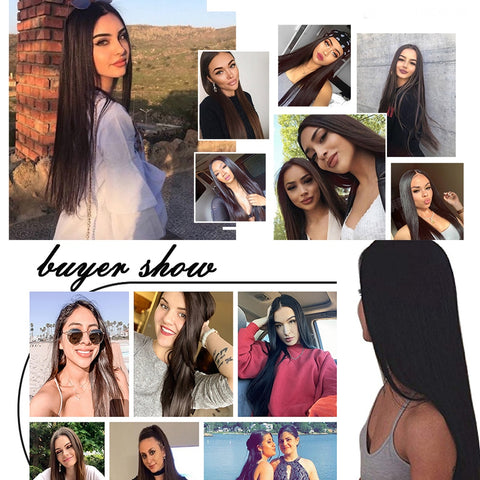 New Long Straight Natural 16 Clip