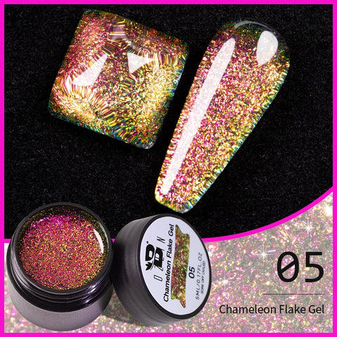 New Chameleon Flake Gel Nail Polish