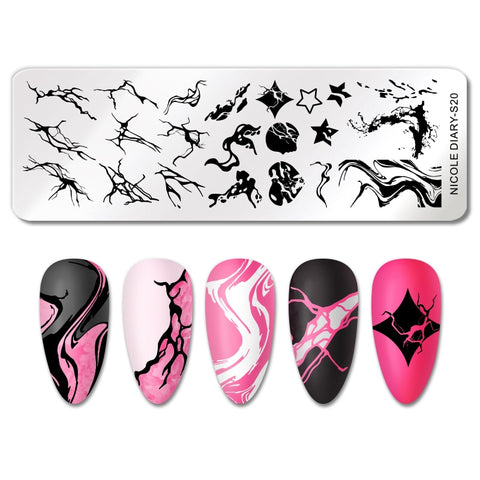 New Flower Stripe Design Stamping Plates