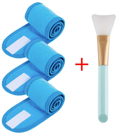 Adjustable Facial Headband with 1 Mask Brush
