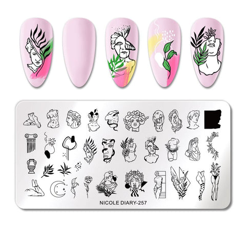 New Flower Stripe Design Stamping Plates