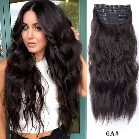 4Pcs/Set 20Inch Synthetic Hair Clip