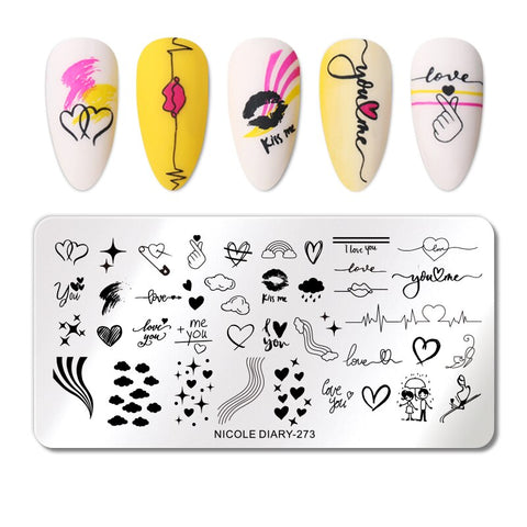 New Flower Stripe Design Stamping Plates