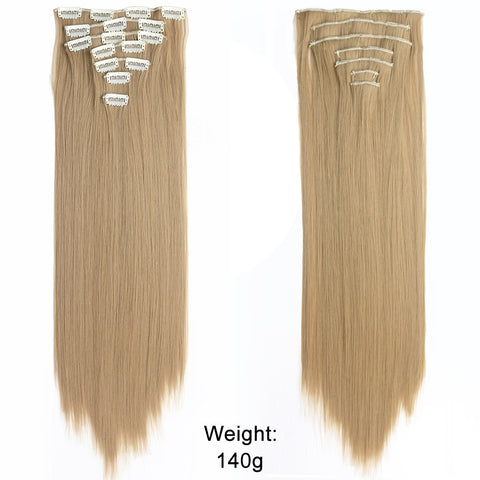 New Long Straight Clip In Hairpiece Hair Extensions