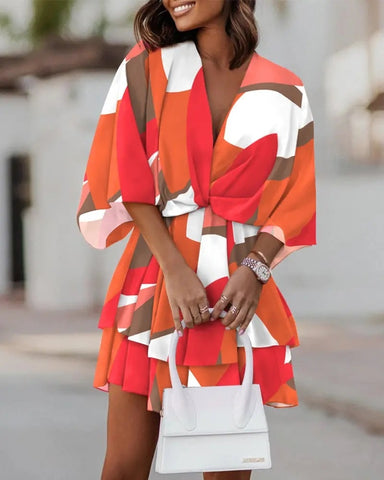 Women Sexy V Neck Mini Dresses