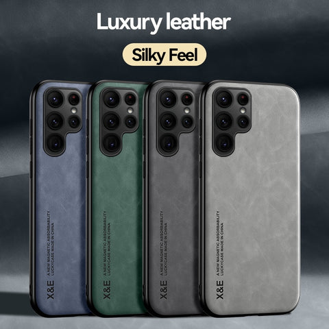New Magnetic Sheepskin Leather Case