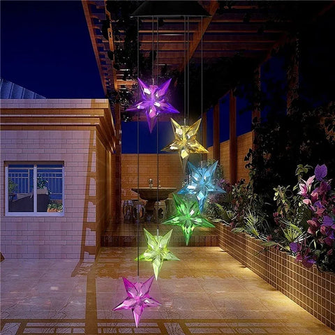 LED Solar Wind Chime Crystal Ball Hummingbird