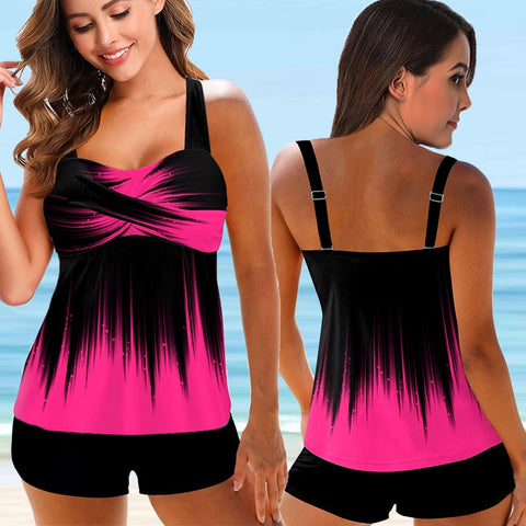 Women Flower Vintage Bodysuit Swim Beachwear