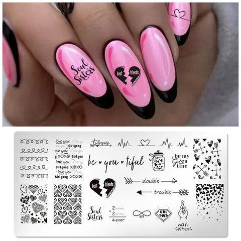 1PC Striped Line Stamping Plates