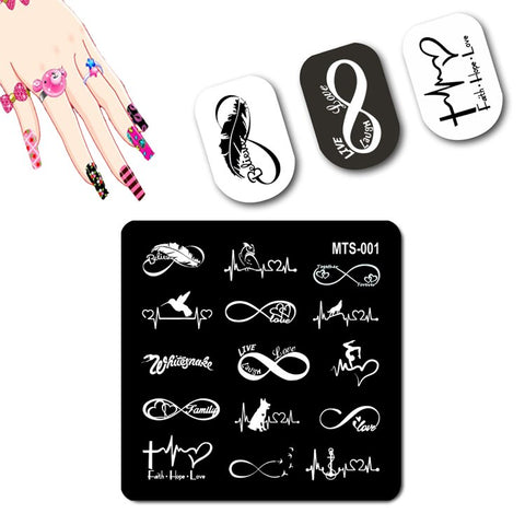 2022 New Pattern Nail Stamping Plates Graffiti Art