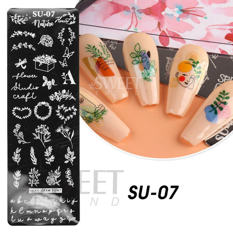 New Plam Tree Nail Stamping Plates