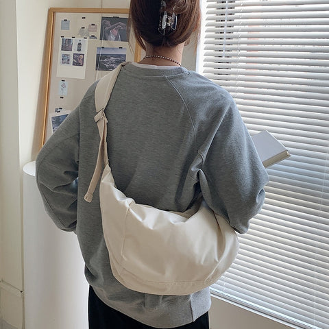 Women Large Capacity Casual Nylon Crossbody Bag