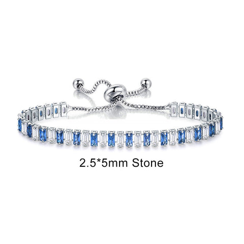 Women Rainbow Colorful Zircon Charm Bracelet