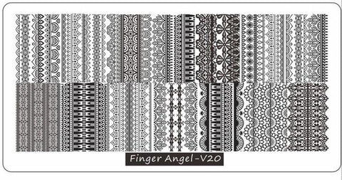 1Pcs Alphanumeric Nail Art