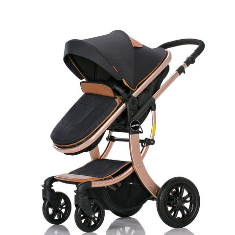 New Leather 2 in 1 Baby Stroller