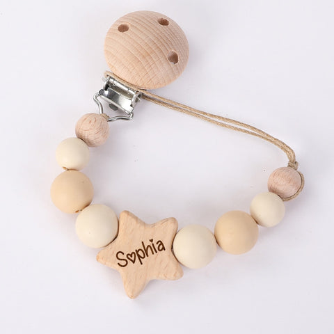 Baby Pacifier Custom Name Dummy Clip