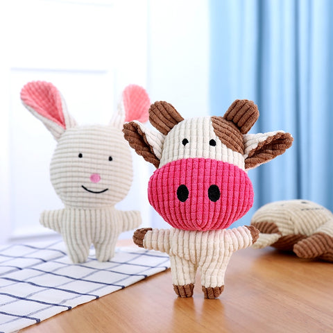 Dog Animal Shape Corduroy Chew Toy