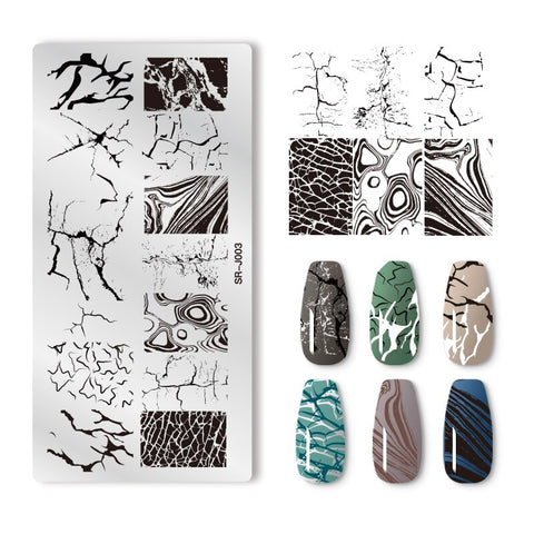 1PC Striped Line Stamping Plates