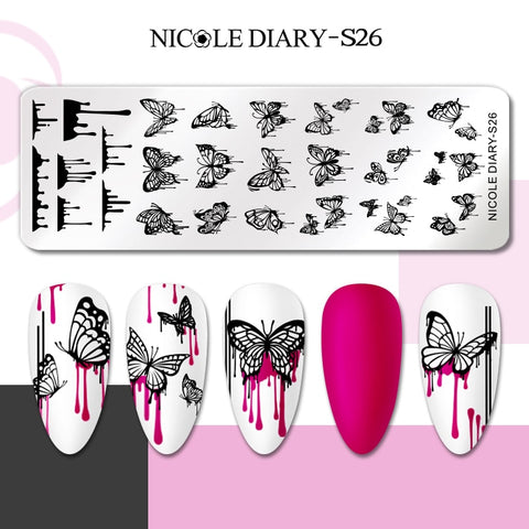 New Flower Leaves Nail Stamping Plates