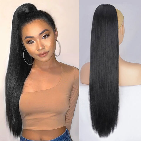 30inch Synthetic Drawstring Ponytail  Clip