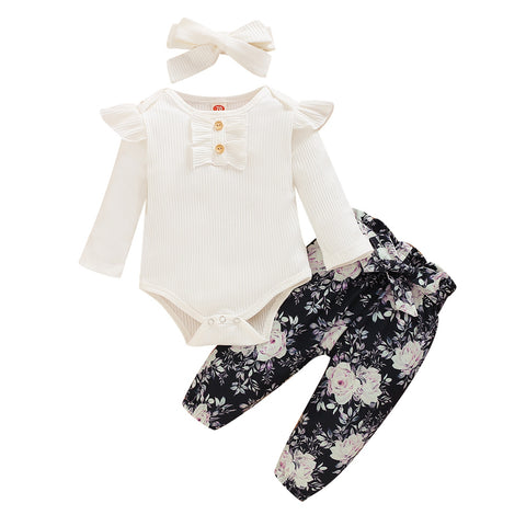 3Pcs Baby Girl Clothes Set