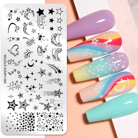 New Stainless Steel Loving Heart Nail Stamp Stencil