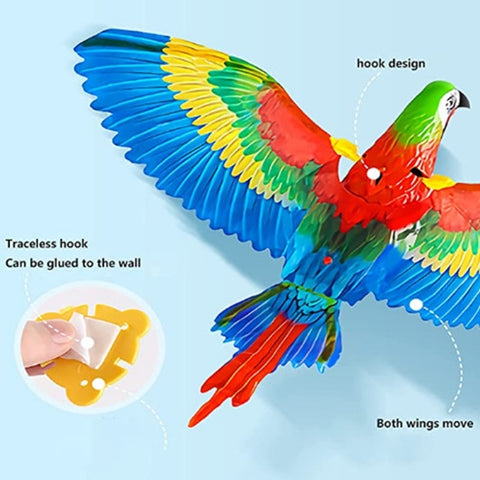 Cat Electric Parrot Silent Hanging Line Flying Bird Toy